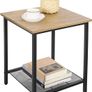End Table, Side Table and Nightstand, Industrial Style, Heavy-Duty Steel Frame, Living Room Bedroom, Simple Assembly, Honey Brown and Black (FREE POSTAGE) Image 3