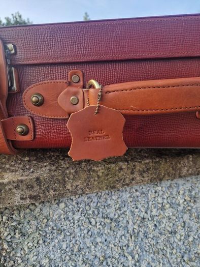Leather suitcase