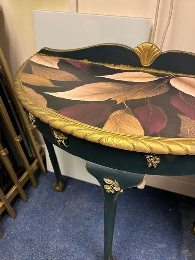 Renewed console table half moon
