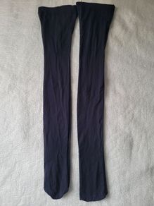 M&S Warm Navy Nylon Tights 2x, size: 7-8 years