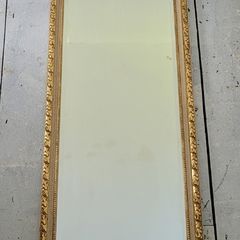 Antique ornate gold bevelled dressing mirror