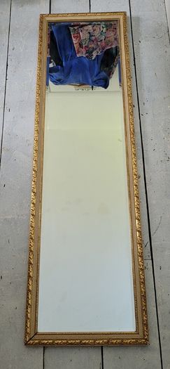Antique ornate gold bevelled dressing mirror