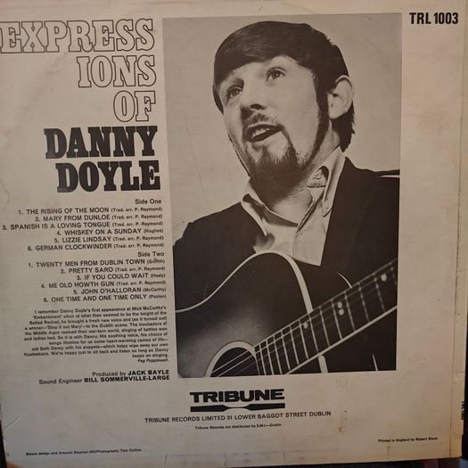 Danny Doyle, Expressions of Danny Doyle LP,  Irish Folk