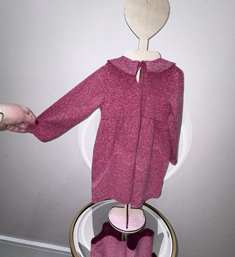 Baby Girls Pink Long Sleeved Dress from Name It Age 9-12 months / EU 80cm