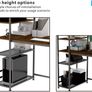 Computer Desk, Computer Desk with Bookshelf, Study Computer Laptop Table with 4 Tier DIY Storage Shelves Writing Table for Home Office Bedroom,160x60x110cm (FREE POSTAGE) Image 4