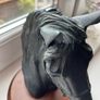 Vintage Black Resin Horse Head Display Image 4