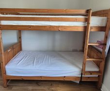Wooden bunk bed
