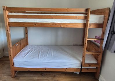 Wooden bunk bed