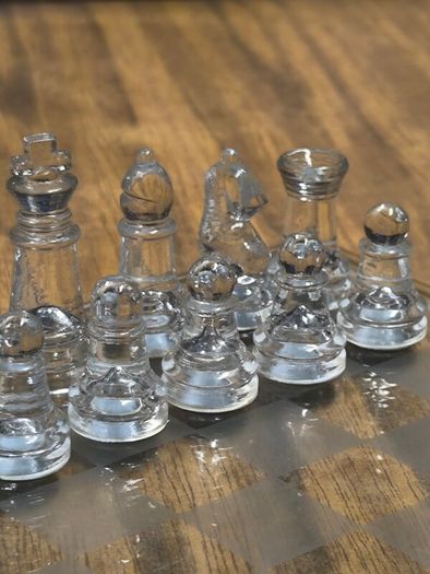 Glass chess set