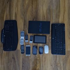 Mixed lot of Electronics bundle - PS2, phones, Kindle, keyboards and mouse