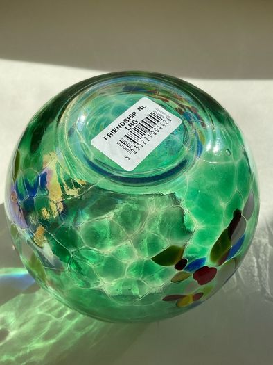 RRP 20stg The Milford Collection mouth blown glass tea light globe FRIENDSHIP
