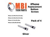 iPhone X XR XS XS Max 11 12 13 Mini Replacement Bottom Dock Screws Silver x4