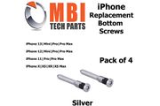 iPhone X XR XS XS Max 11 12 13 Mini Replacement Bottom Dock Screws Silver x4