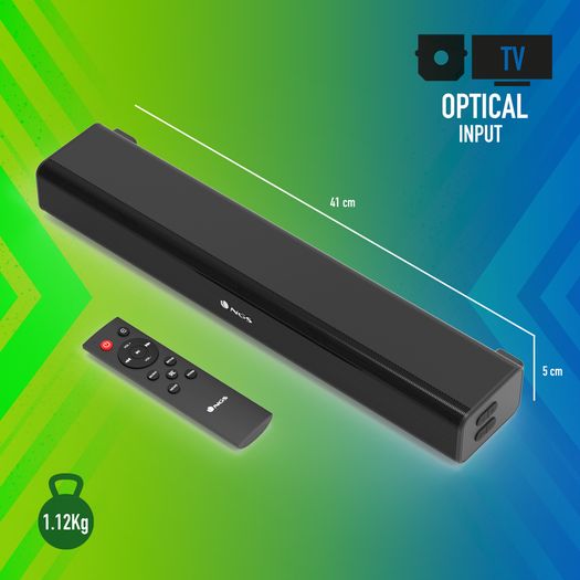NGS Subway, 40W Wireless BT Soundbar with USB, AUX IN, Remote Control