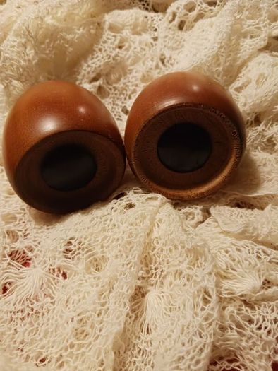 Mid century teak salt & pepper shakers