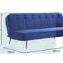 Habitat Navy Blue Velvet Sofa Bed Image 7