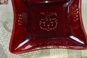 Vintage Red Glazed Ceramic Advertising Ashtray for Martell Cognac Postage Available or Collection