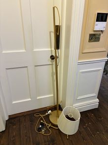 Brass standard lamp