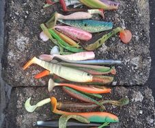 Rubber fishing lures