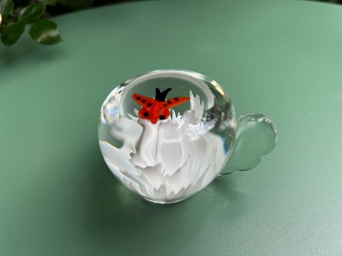 vintage glass paper weight by Victrad & Co PRICED DROP