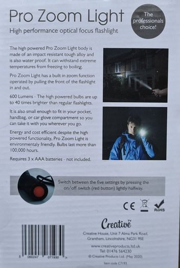 Creative Zoom LED  Torch Flashlight