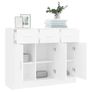 Sideboard White 91x28x75 cm Engineered Wood Image 3