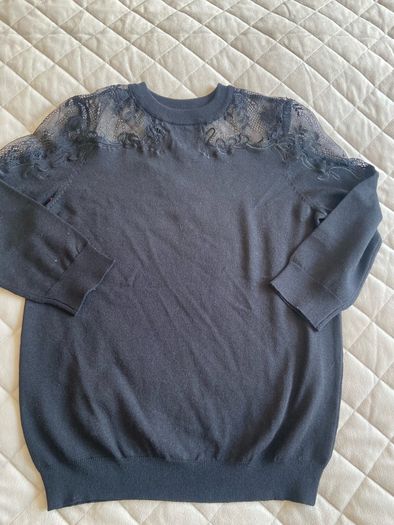 knit jumper with lace 3/4 sleaves size 8