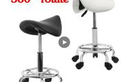 Adjustable Hydraulic Saddle for Beauty Salon, Massage Chair, Tattoo, Spa, Office