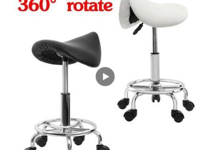 Adjustable Hydraulic Saddle for Beauty Salon, Massage Chair, Tattoo, Spa, Office
