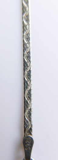 Vintage 925 Sterling Silver 16" Necklace Flat Chain 3.1 grams