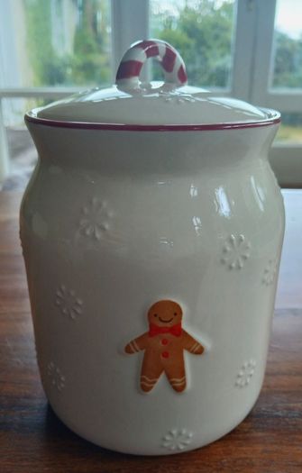 Christmas Gingerbread man Treat Jar