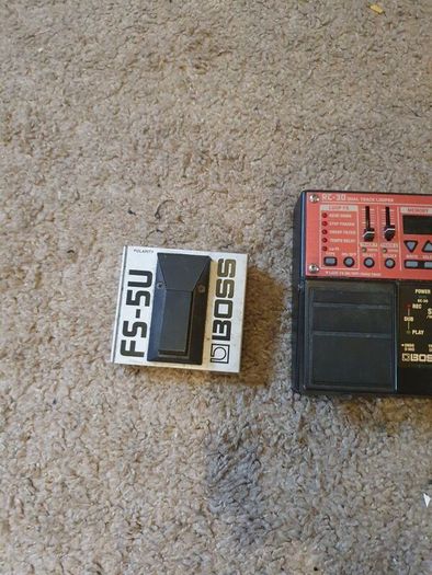 Boss Rc30 looper pedal with Boss Fs-5u footswitch