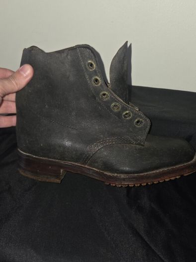1940's WWII Hobnailed Black Work Boots