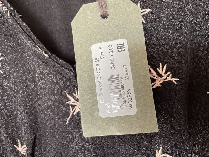 New All Saints Rosa Bamboo Dress size 8
