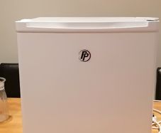 Small fridge with freezer space