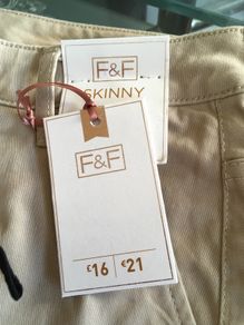 Beige Skinny Jeans. New with Tags