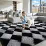 Rugs Living Room 160x230cm- Fluffy Shaggy Area Rugs for Bedroom - Large Anti Slip Carpet - Washable Modern Floor Carpets Image 6
