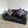 black Italian leather sofas Image 2
