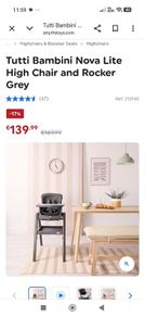 High chair and rocker.