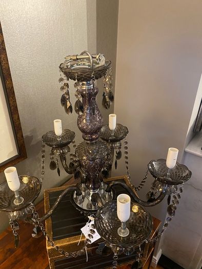 Mindy Brown Chandelier chocolate brown warm lighting