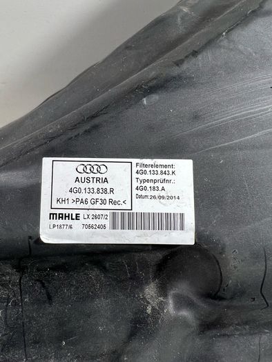 Audi A6 C7 2015 Air Filter Box Airbox 4g0133838r Airflow Meter A3l3b26g