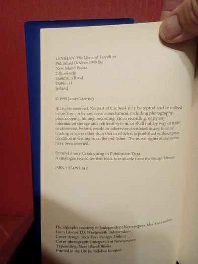 Brian Lenihan, his Life & Loyalties