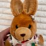 Vintage TCC Continuity Holdings 1995 Bunny Rabbit Floral Dress Soft Plush approx. 24 cm. (with ears) Used Please see photos Image 3