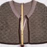 Alice Barnabe By Enjoy Brown Khaki Textured Knit Lace Trim Front-Tie Cropped Bolero Shrug Cardigan 12UK/40EU Image 10