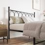 Double Metal Bed Frame 135 x 190 cm with Headboard and Footboard Heavy Duty Foundation,Metal Slat Support, Black Image 3