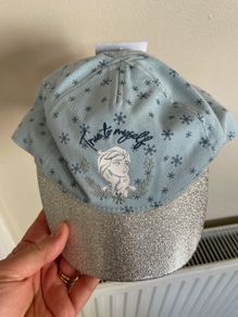 Frozen Elsa blue and silver glitter baseball hat cap brand new with tags