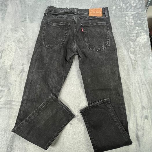 Levis 502 Mens Jeans Black - W30 L29.5 Slim Fit Stretch Premium Denim - Big E