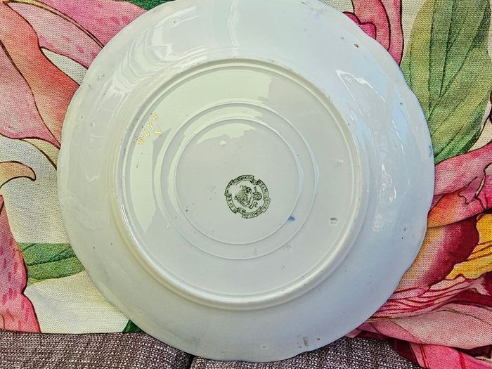 Antique Wedgwood & Co Royal Semi Porcelain Plate England c.1890-1900 Landscape Castle