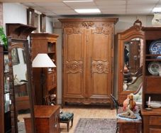 Antique French Oak Armoire / Wardrobe