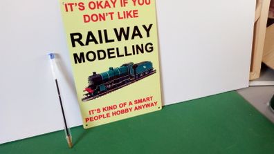 Model railway tin sign novelty railway tin metal sign